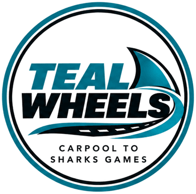 Teal Wheels, carpool to Sharks games