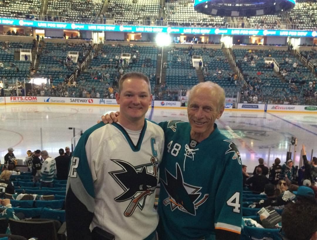 Ryan Kirkpatrick and his dad at Game 6 of the Stanley Cup Final